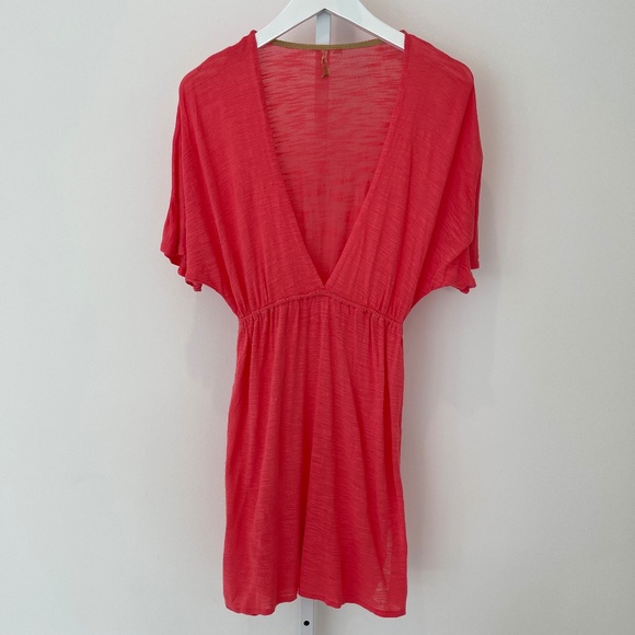 VITAMIN A CORAL TONE BEACH COVER-UP SIZE SMALL - Picture 3 of 14